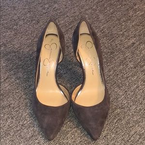Gray Suede Jessica Simpson Pumps
